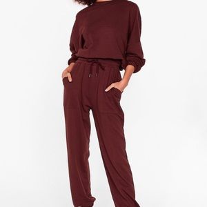 Nasty Gal Slouchy Joggers Loungewear Set